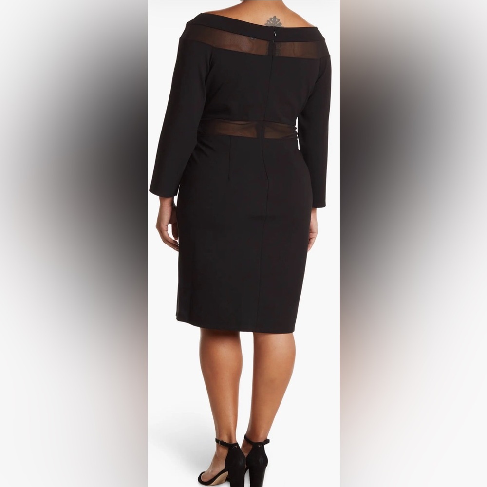 NWT LovexDesign Luna Mesh Panel Off-the-Shoulder Midi Dress - Picture 2 of 3